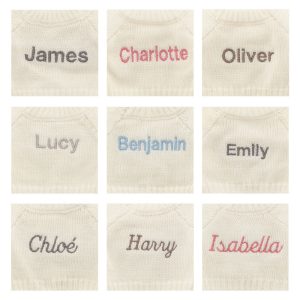 Bashful Black Kitten with Personalised Cream Jumper