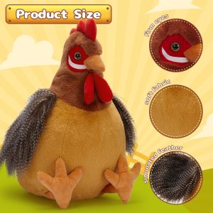 Big Rooster Stuffed Animals Chicken Plush Toy. 26.6 Inches