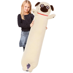 Bulldog Long Throw Pillow. 43.3 Inches