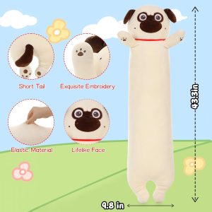 Bulldog Long Throw Pillow. 43.3 Inches