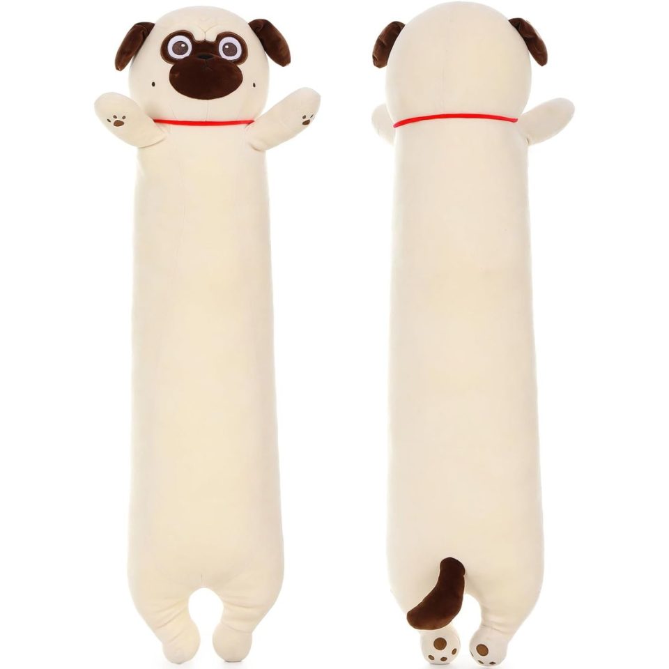 Bulldog Long Throw Pillow. 43.3 Inches