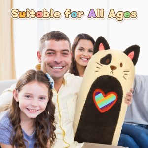 Cat Plush Toy Long Throw Pillow. 43.3 Inches