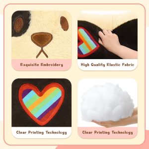 Cat Plush Toy Long Throw Pillow. 43.3 Inches