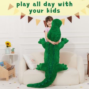 Alligator Stuffed Animals Crocodile Plush Toy. Brown/Green. 67 Inches