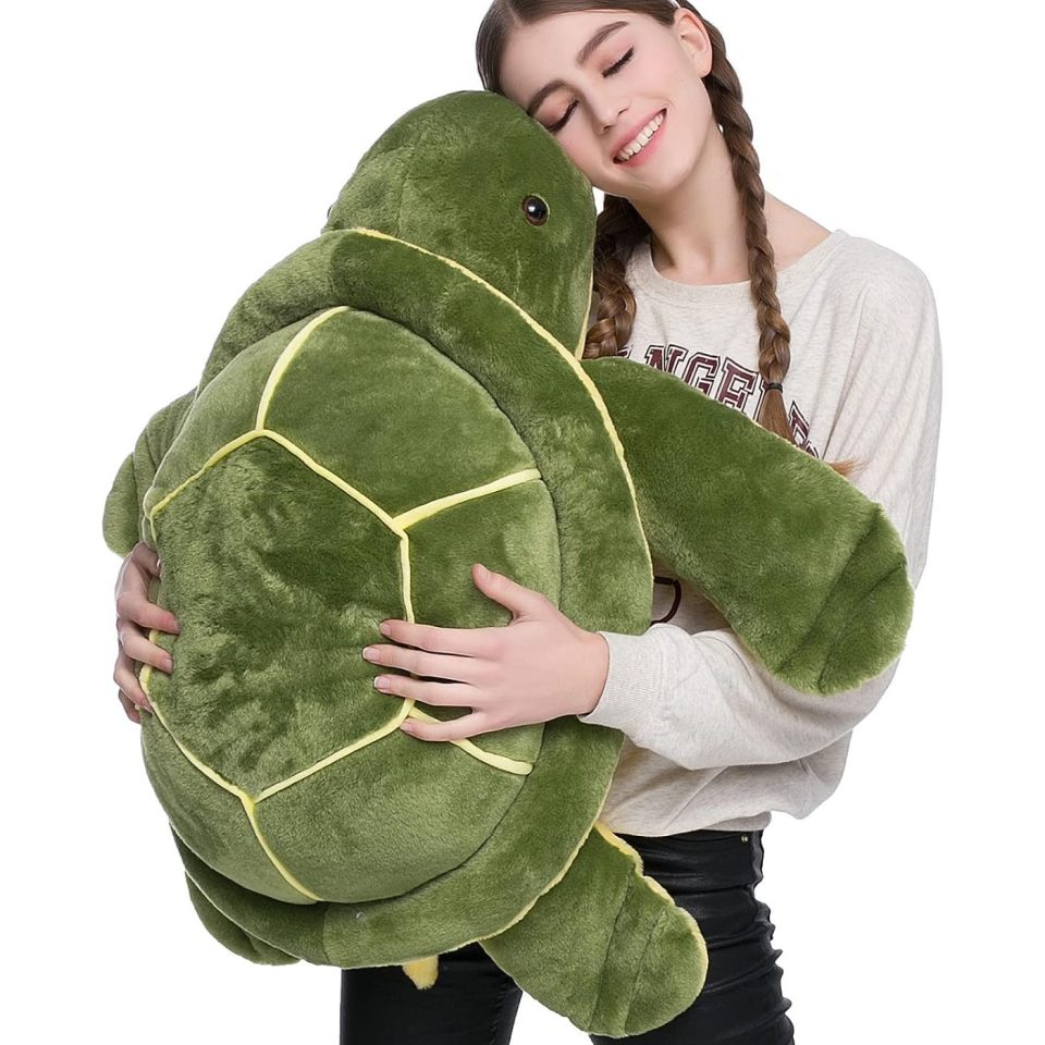 Cute Turtle Plush Toy. Green. 17/25/33 Inches