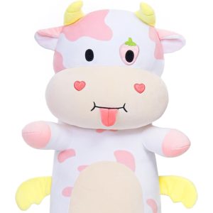 Dairy Cattle Plush Long Throw Pillow. 43 Inches