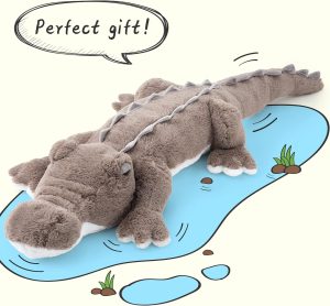 Alligator Stuffed Animals Crocodile Plush Toy. Brown/Green. 67 Inches
