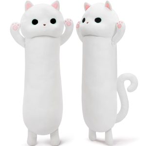 Black Cat Stuffed Animals Cat Long Throw Pillow. 43 Inches