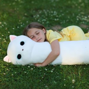 Black Cat Stuffed Animals Cat Long Throw Pillow. 43 Inches