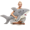 Giant Shark Stuffed Animal. Grey. 51 Inches