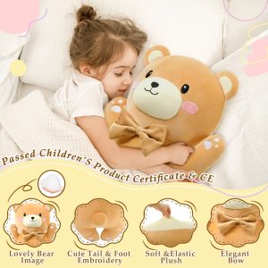 Teddy Bear Plush Toy Cartoon Long Throw Pillow. 36.2 Inches