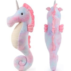 Seahorse Tie-Dye Stuffed Toy. 43.3 Inches
