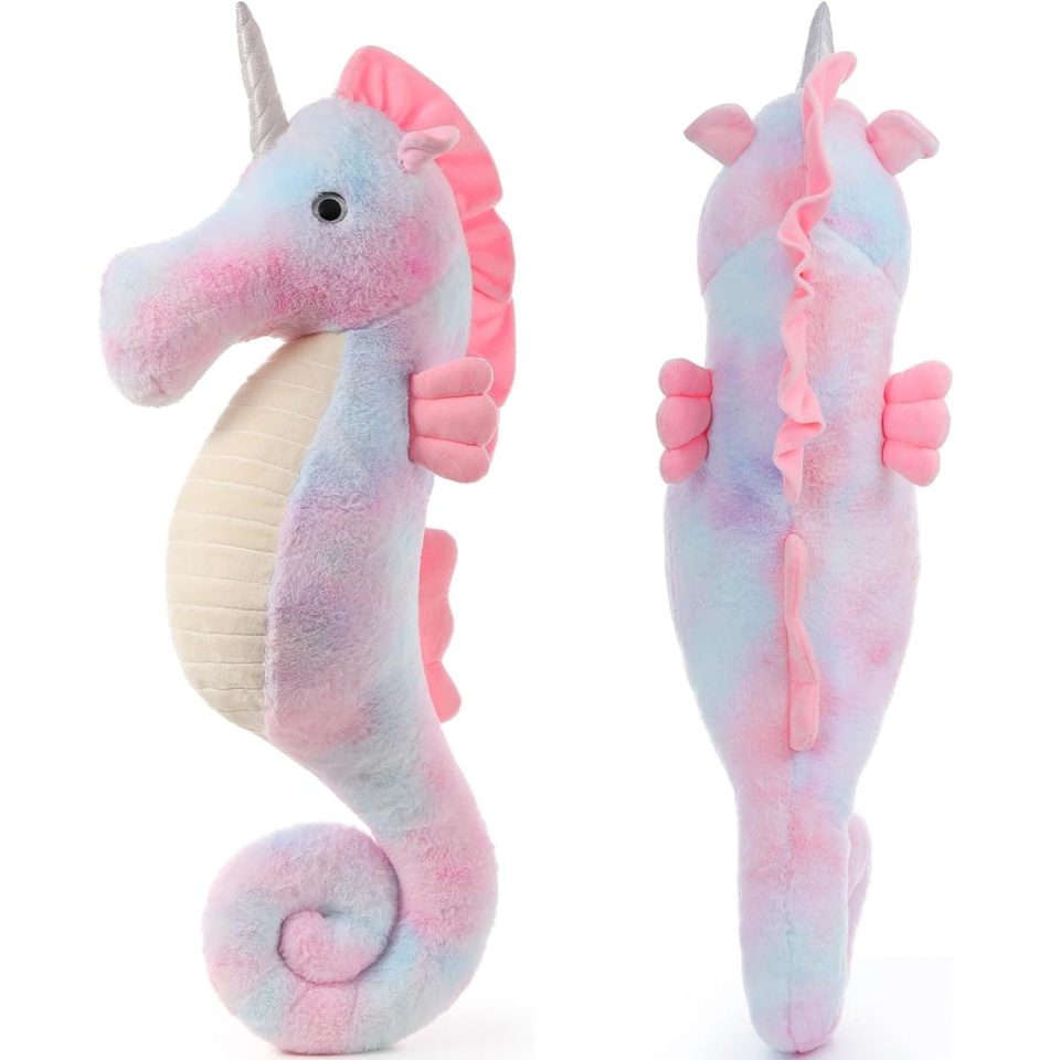 Seahorse Tie-Dye Stuffed Toy. 43.3 Inches