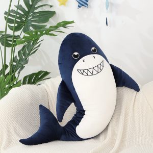 Shark Plush Toy Ocean Stuffed Animals. Navy Blue. 35 Inches