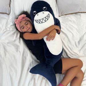 Shark Plush Toy Ocean Stuffed Animals. Navy Blue. 35 Inches