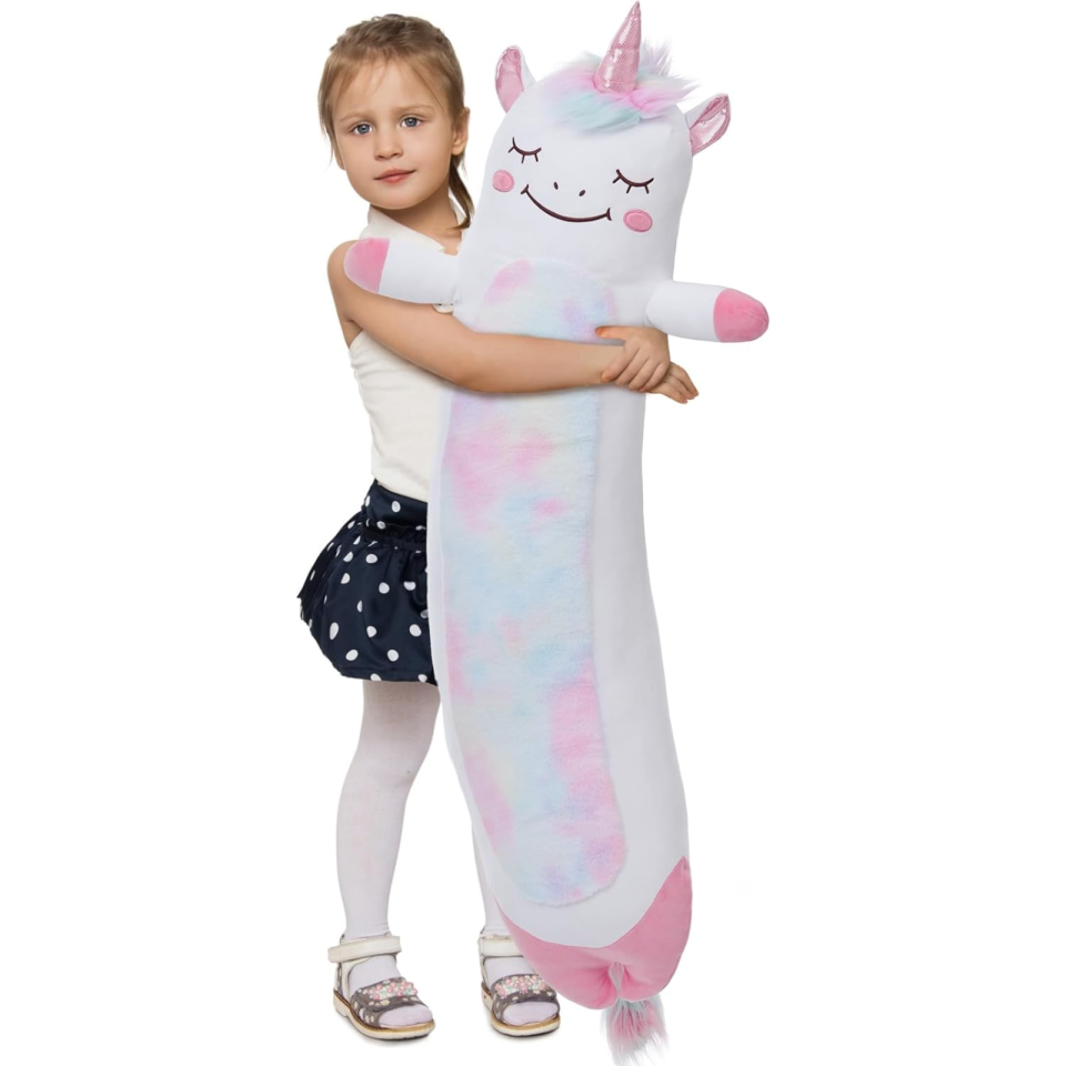 Unicorn Long Throw Pillow. 43 Inches