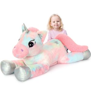 Big Colorful Unicorn Plush Toy. 43 Inches